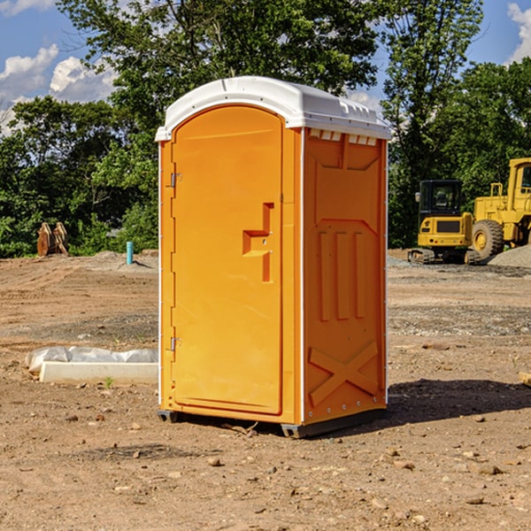 how often are the portable restrooms cleaned and serviced during a rental period in Thomson Minnesota